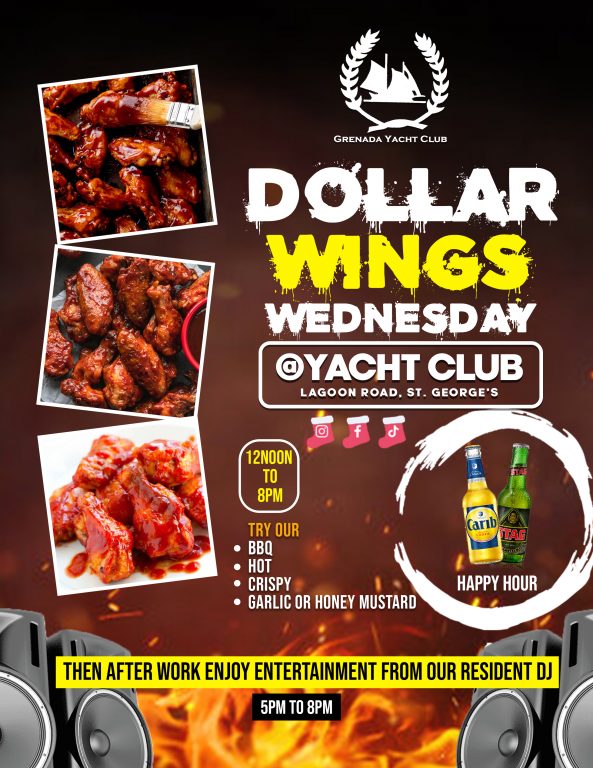 Dollar Wings at the Grenada Yacht Club - every Wednesday