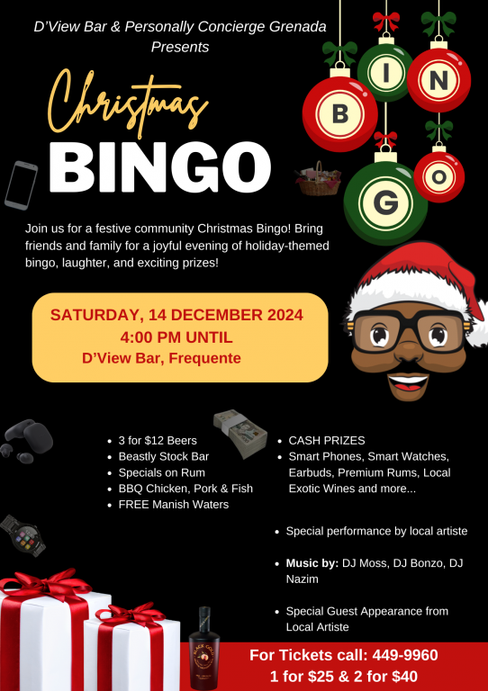 D'View Bar Christmas Bingo