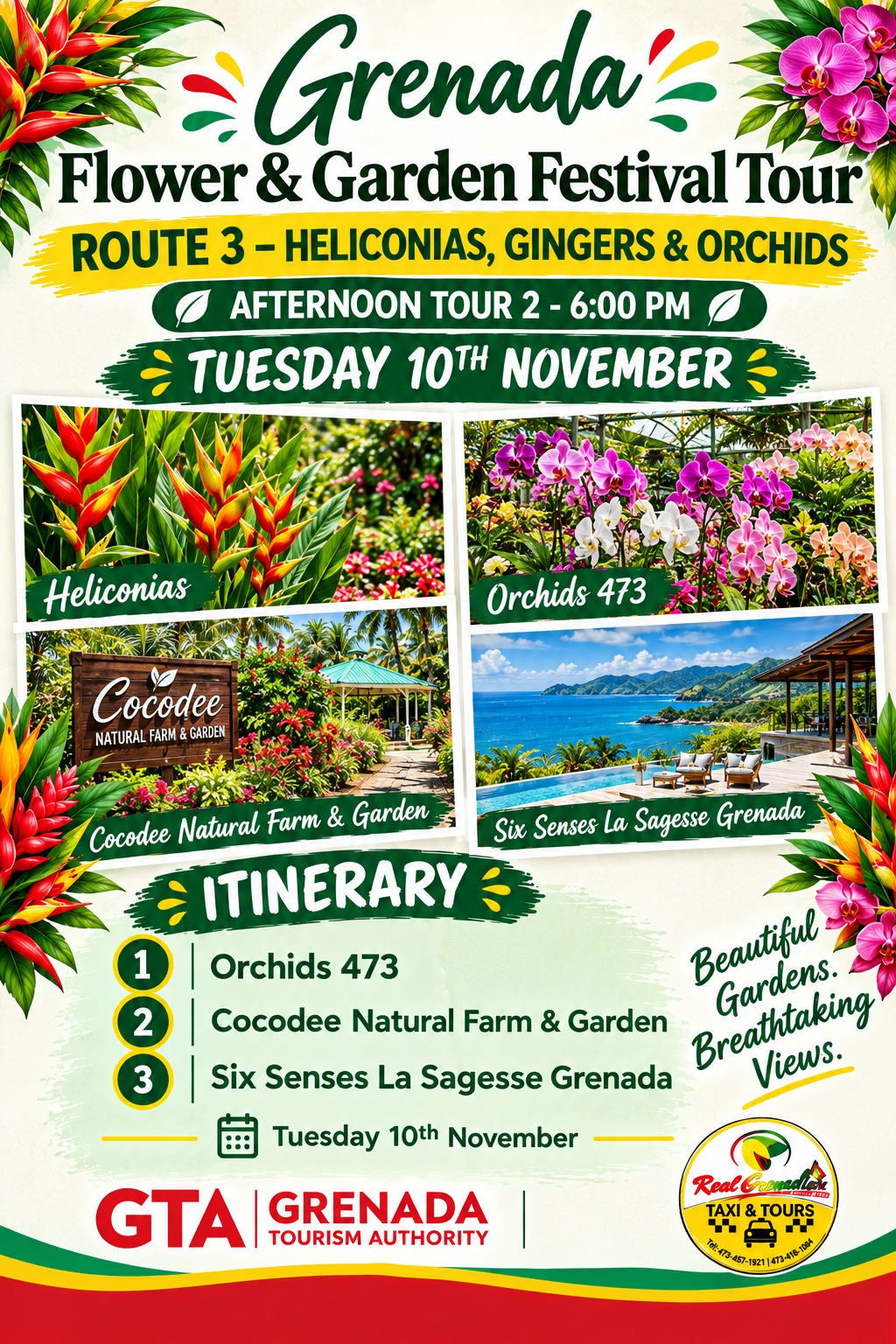 RGTT: Grenada Flower & Garden Festival Tour (Route 3- Afternoon)