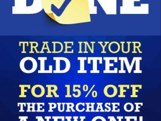 Trade in & save only at courts!