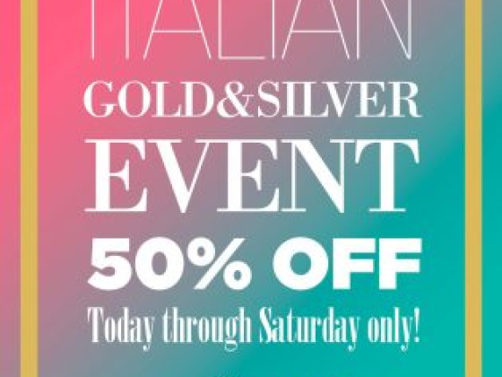 Italian Gold & Silver Promotion at Colombian Emeralds International